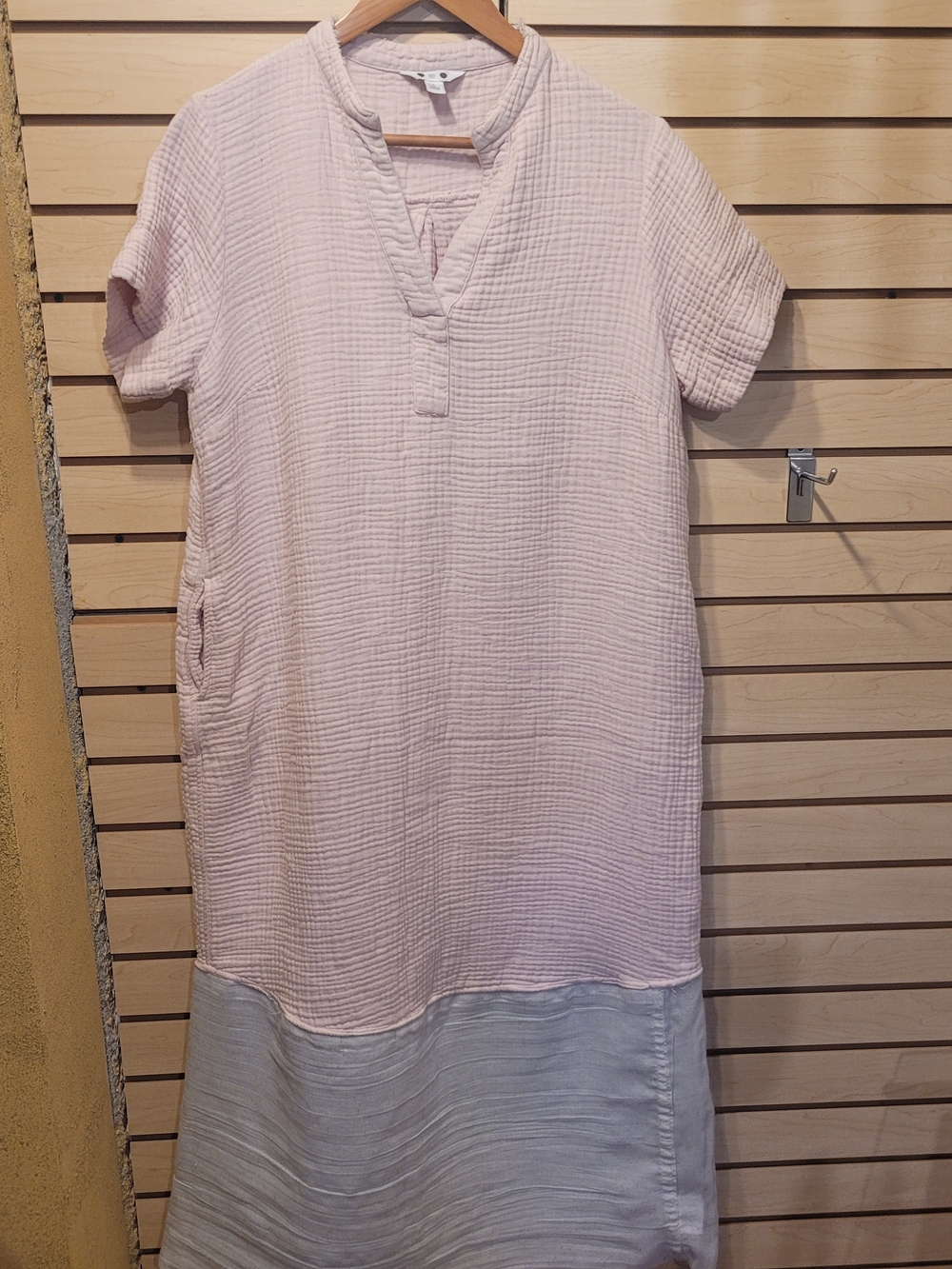 La SENZA Pale Pink and Light Gray Two-Tone Maxi Dress